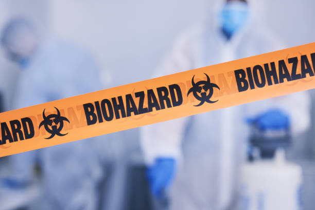 Professional Biohazard Cleanup technician working in Franklin, MI